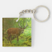 Porte-clés Alerte Cerf Élan Faune Nature Écosse (Dos)