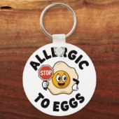 Porte-clés Alerte d'allergie aux oeufs (Verso)