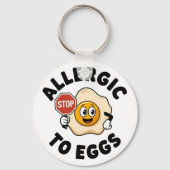 Porte-clés Alerte d'allergie aux oeufs (Verso)
