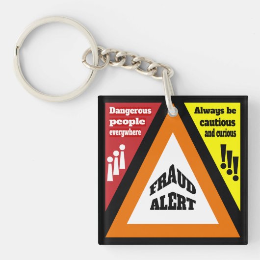 Porte-clés Alerte de fraude (Devant)