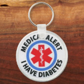 Porte-clés Alerte diabétique (Recto)