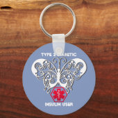 Porte-clés Alerte diabétique (Recto)