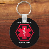 Porte-clés Alerte diabétique (Recto)