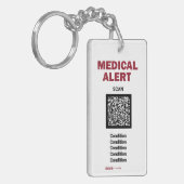 Porte-clés *~* Alerte Médicale AP38 QR Porte - clé acrylique  (Devant gauche)