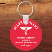 Porte-clés Alerte Médicale d'allergie (Recto)