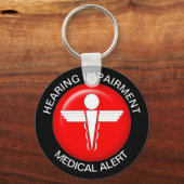 Porte-clés Alerte Médicale de déficience auditive (Recto)