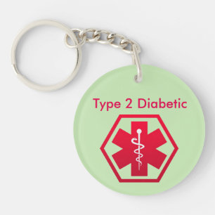 Porte-clés Alerte Médicale diabétique