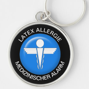 Porte-clés Alerte Médicale LATEX ALLERGIE - Porte - clé de bo