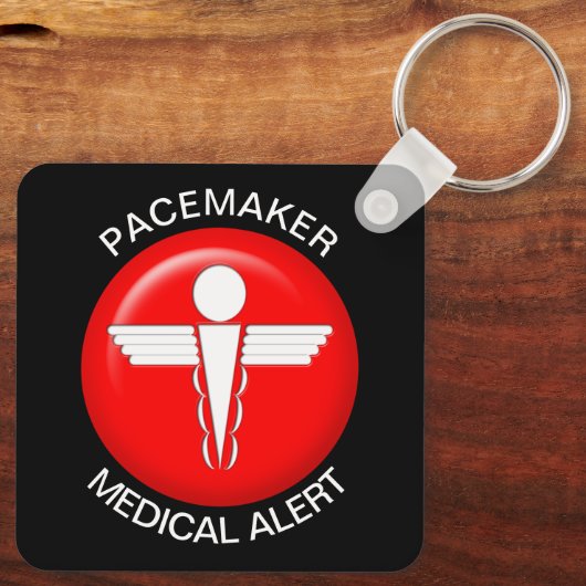 Porte-clés Alerte Médicale Pacemaker - Porte - clé de boutons (Verso)