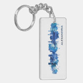 Porte-clés Alexandrie Égypte Skyline Blue (Devant gauche)
