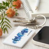 Porte-clés Alexandrie Égypte Skyline Blue (Devant droit)