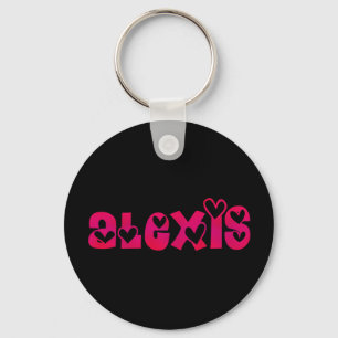 Porte-clés Alexis dans les coeurs
