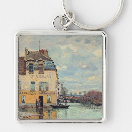Porte-clés Alfred Sisley - Inondation à Port-Marly 1872 (Devant)