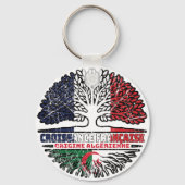 Porte-clés Algeria French France Tree Roots Flag (Verso)