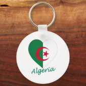 Porte-clés Algérie - Coeur du drapeau (Recto)