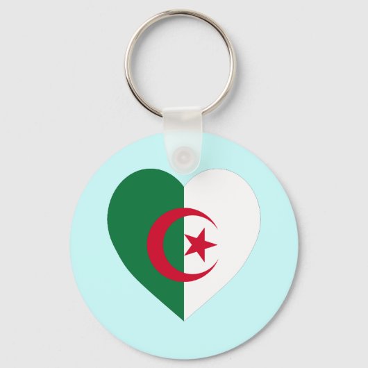 Porte-clés Algérie - Coeur du drapeau (Recto)