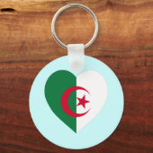 Porte-clés Algérie - Coeur du drapeau (Recto)
