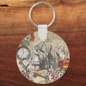 Porte-clés Alice au pays des merveilles Rideau Art classique (Recto)