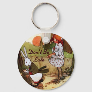 Porte-clés Alice au pays des merveilles Vintage blanc Porte -