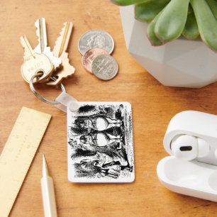 Porte-clés Alice au pays des merveilles vintage, Tweedledum T