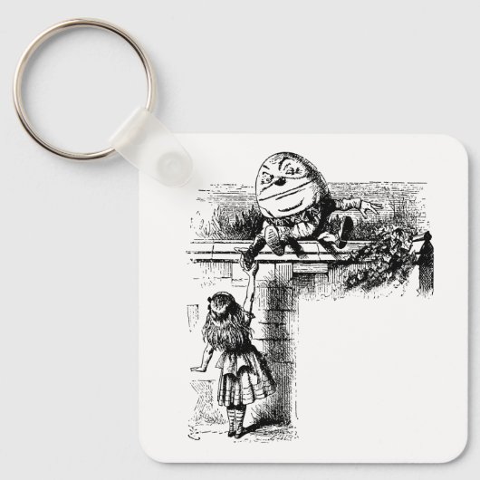 Porte-clés Alice au Wondlerand, Humpty Dumpty avec Alice (Recto)