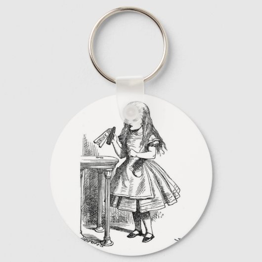 Porte-clés Alice avec la bouteille "Drink Me" (Recto)