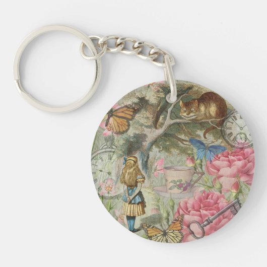 Porte-clés Alice Cheshire Chat Wonderland Tree Garden (Devant)
