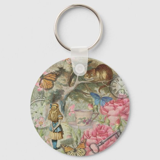 Porte-clés Alice Cheshire Chat Wonderland Tree Garden (Recto)
