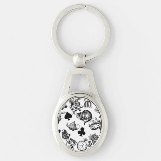 Porte-clés Alice White Rabbit Wonderland Classic (Devant)