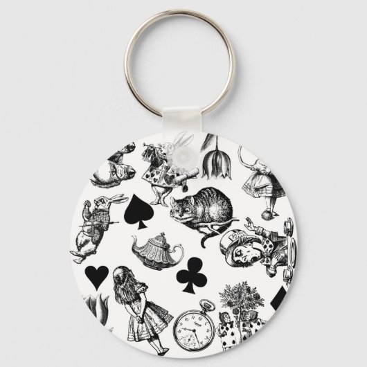 Porte-clés Alice White Rabbit Wonderland Classic (Recto)
