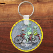Porte-clés Alien à vélo (Recto)