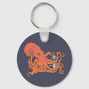 Porte-clés Alien avec Porte - clé Octopus Friend