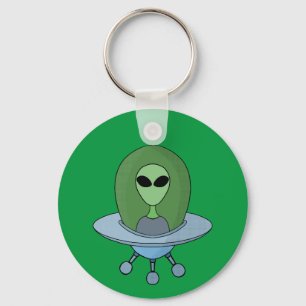 Porte-clés Alien dans son petit vaisseau spatial