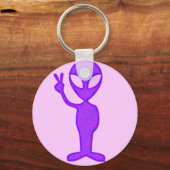Porte-clés Alien de paix pourpre (Recto)