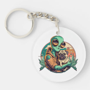 Porte-clés Alien et Pug