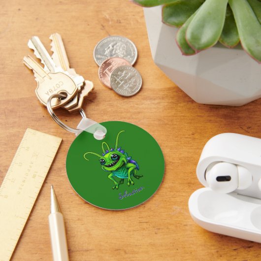 Porte-clés Alien Grille vert personnalisable - (Bureau)