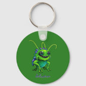 Porte-clés Alien Grille vert personnalisable - (Verso)