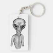 Porte-clés Alien gris, je veux croire (Dos)