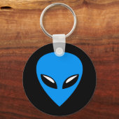 Porte-clés Alien gris OVNI bleu (Recto)