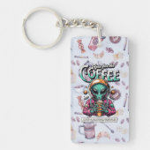 Porte-clés Alien ici pour le café (Devant)