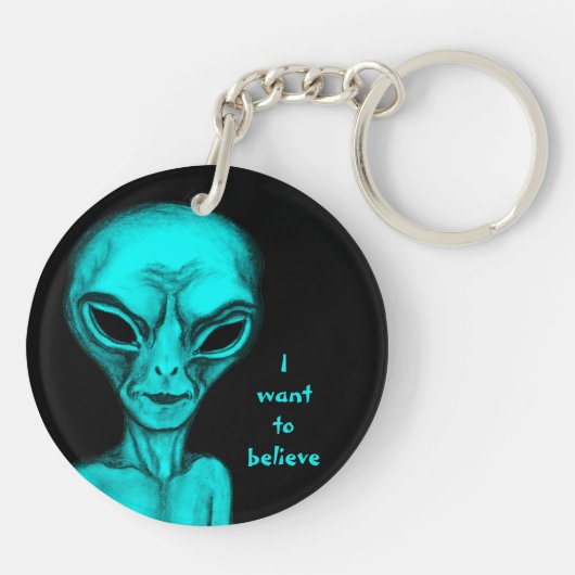 Porte-clés Alien, je veux croire (Dos)