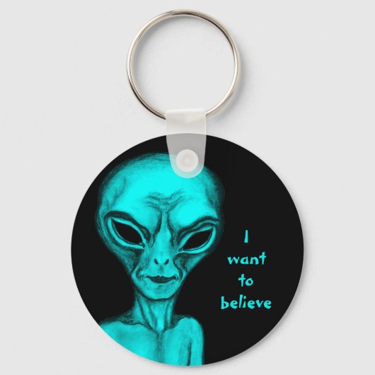 Porte-clés Alien, je veux croire (Recto)