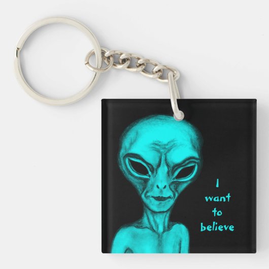 Porte-clés Alien, je veux croire (Devant)