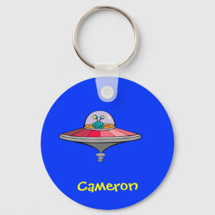 Porte-clés Alien mignon de bande dessinée en cadeau nommé