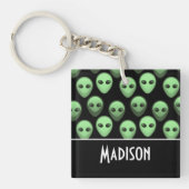 Porte-clés Alien noir et vert (Devant)