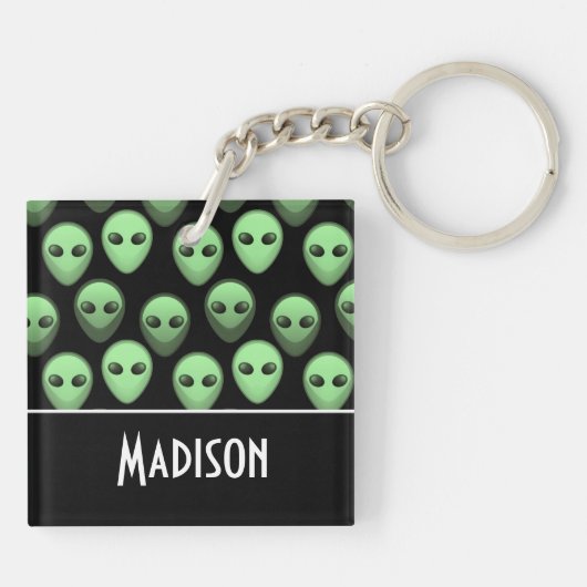 Porte-clés Alien noir et vert (Dos)