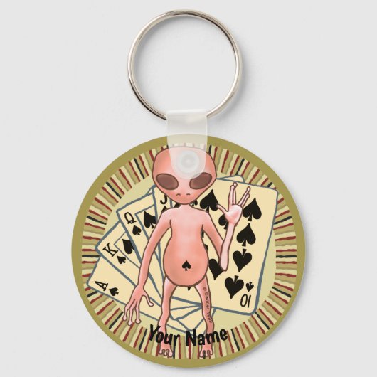 Porte-clés Alien Poker (Recto)