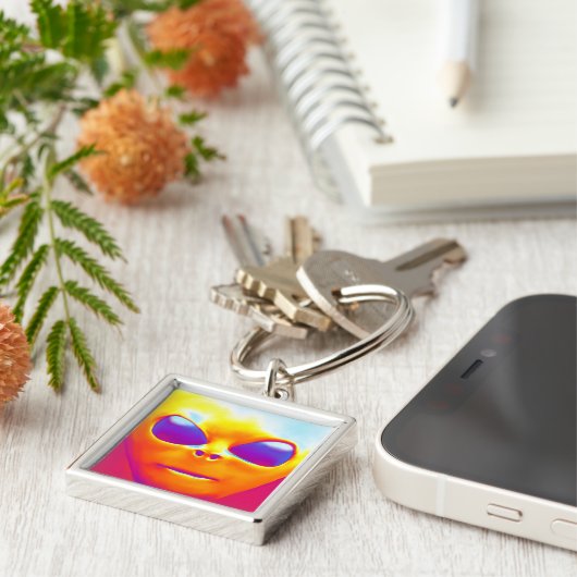 Porte-clés Alien psychologique (Côté)