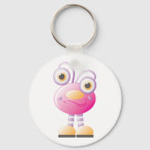 Porte-clés Alien Rose mignon Avec Grands Yeux (Recto)