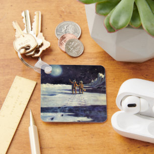 Porte-clés Aliens astronautes de science-fiction vintage sur 